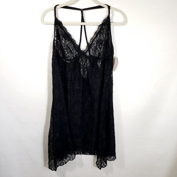 Secret Treasures Women’s and Women’s Plus Coquette Lace Chemise 2X Black NWT - Picture 1 of 15